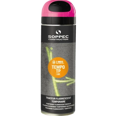 Afbeelding van SOPPEC Tempo TP Tijdelijke Markeer Spray 500ml Fluor Roze