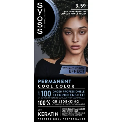 Afbeelding van Syoss Baseline Cool 3 59 Donkerbruin Haarverf stuks