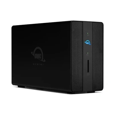 Afbeelding van OWC Gemini Thunderbolt dockingstation en externe dual bay RAID opslagbehuizing voor 2,5 of 3,5 inch SATA U.2 schijven