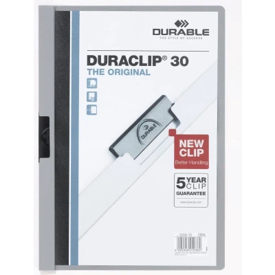 Afbeelding van Klemmap Durable Duraclip A4 3mm 30 vellen grijs