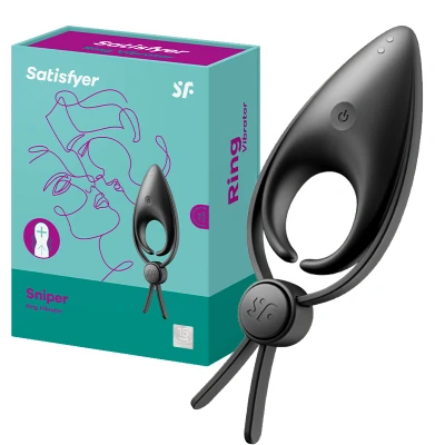 Afbeelding van Satisfyer Sniper Vibrerende Cockring Zwart