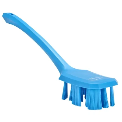 Afbeelding van Vikan Dishwashing Brushes UST Dish Brush with Long Handle Blue Hard Fibers 395mm