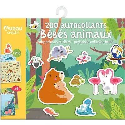 Image de Ma pochette d&#039;artiste 200 autocollants bebes animaux