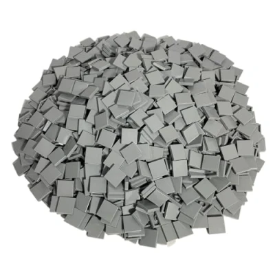 Afbeelding van LEGO Bricks 3068 City tegels met 2 haringen, lichtgrijs, 20 stuks
