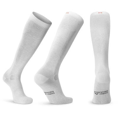 Afbeelding van DANISH ENDURANCE Compressiekousen Dames &amp; Heren Steunkousen Biologisch Katoen 14 18 mmHg Hardlopen Sporten Wit 1 paar Maat 39 42 (M)