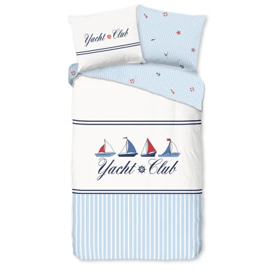 Afbeelding van Good morning Dekbedovertrek Yachtclub nr.33269 blauw 140x220 + 1 kussensloop 60x70