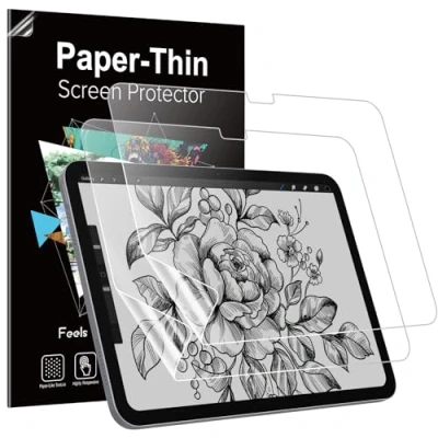 Afbeelding van MoKo Set van 2 papieren displaybeschermfolie voor iPad Air 11 inch M2 2024 (Air 6e generatie), schrijven en tekenen als op papier, mat, anti verblinding, compatibel met Apple