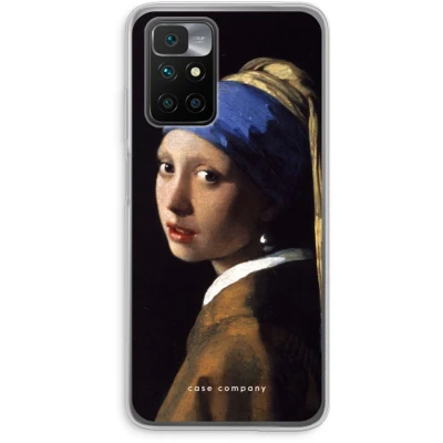 Afbeelding van Case Company® hoesje geschikt voor Xiaomi Redmi 10 The Pearl Earring Soft Cover Telefoonhoesje Bescherming aan alle Kanten en Schermrand
