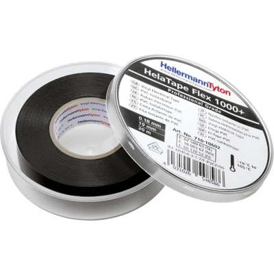Afbeelding van HellermannTyton HelaTape Flex 1000+ 710 10611 Isolatietape Zwart (l x b) 33 m 50 mm 1 stuk(s)
