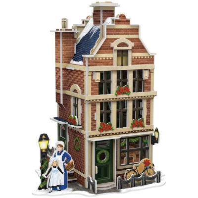 Afbeelding van Cubic Fun 3d Puzzel Hollandse Bakkerij LED verlichting Kerst