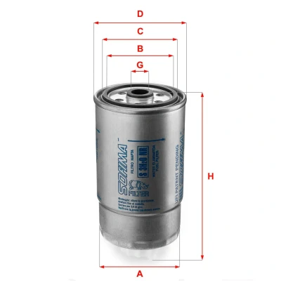 Afbeelding van SOFIMA S 3H2O NR Brandstoffilter Filter insert ALFA ROMEO: 147, 156 Saloon, Sportwagon