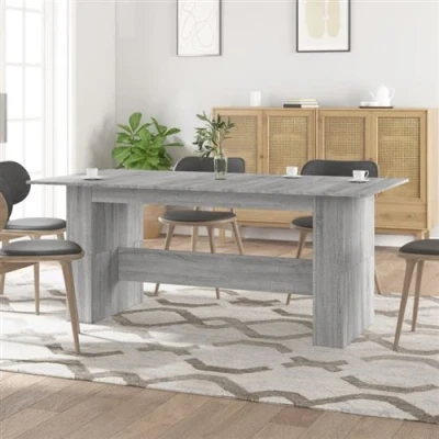 Image de vidaXL Table à dîner sonoma gris 180x90x76 cm bois d&#039;ingénierie838193