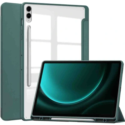 Afbeelding van iMoshion Tablet Hoes Geschikt voor Samsung Galaxy Tab S9 FE Plus / Trifold Hardcase Bookcase Groen