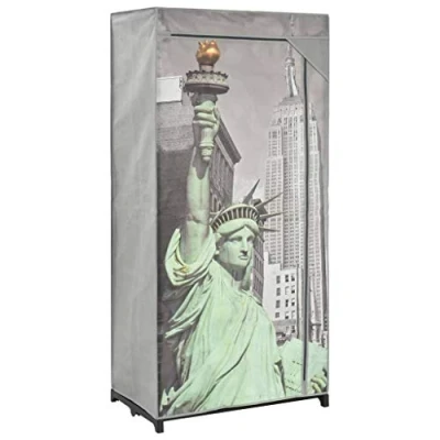 Afbeelding van Kledingkast New York 75x45x160 cm stof