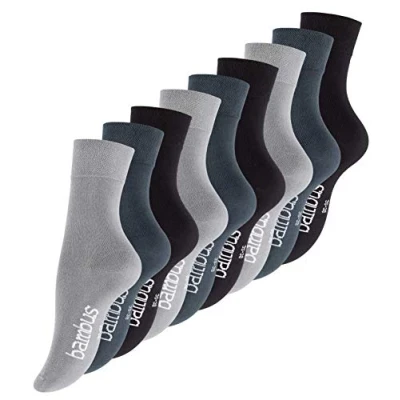 Afbeelding van Vincent Creation Set van 6 of 9 paar BAMBUS sokken handgefestonneerde teen zonder elastiek voor mannen en vrouwen, gesorteerd (grijs, Stargazer, zwart)