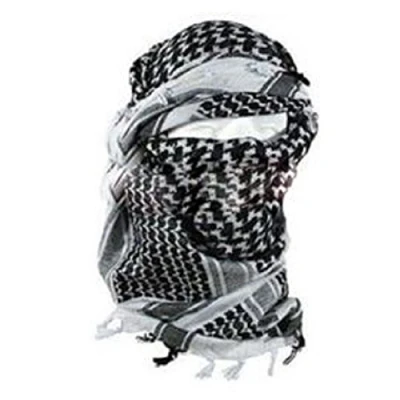 Afbeelding van Mil Tec Shemagh sjaal, uniseks, wit, zwart, 110 x cm