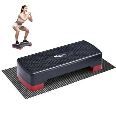 Afbeelding van KM Fit Aerobic Step Anti Slip Laag Stepper Fitness Stepbank Thuis en Sportschool 68 x 28 10/15 cm