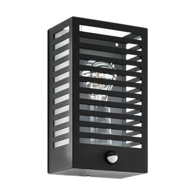 Afbeelding van EGLO Alamonte 3 Wandlamp Buiten E27 29,5 cm Sensor Zwart