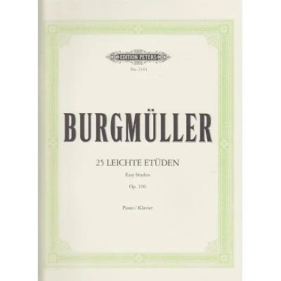 Image de Méthodes et pédagogie EDITION PETERS BURGMULLER 25 ETUDES FACILES OP.100 Piano