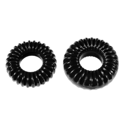 Afbeelding van PerfectFitBrand XPlay PF Blend Premium Stretch Ribbed Ring Cockring Set black