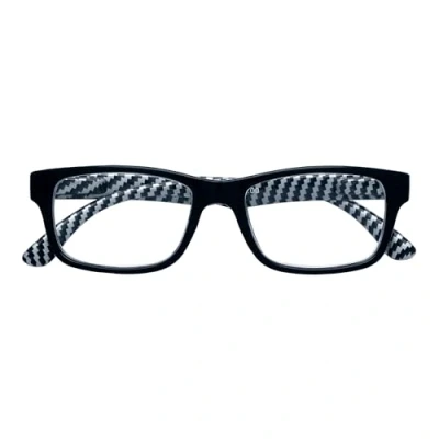 Image de Lunettes de lecture Zippo®, faite avec un cadre lignes douces, idéale pour les hommes et femmes, dioptrie +2.00, couleur noire, enchères internes en fibre carbone
