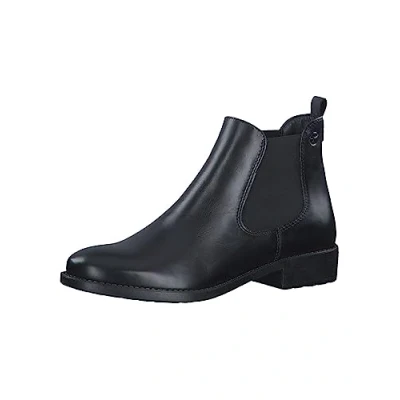 Afbeelding van Tamaris Korte laarzen, Dames, Maat: 37, Black leather Leer