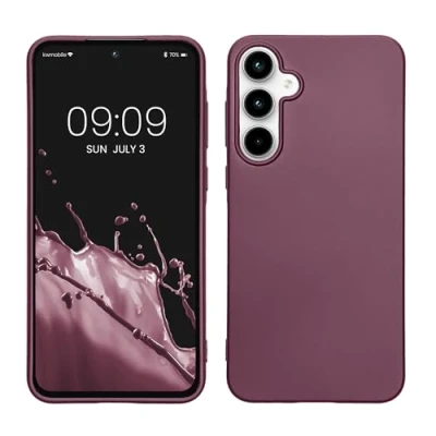 Afbeelding van kwmobile telefoonhoesje geschikt voor Samsung Galaxy A55 5G Hoesje smartphone Back cover in metallic lila