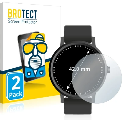 Afbeelding van BROTECT Screenprotector voor Horloges (Rond, ø: 42 mm) Folie Beschermfolie matte (2 Stuks)