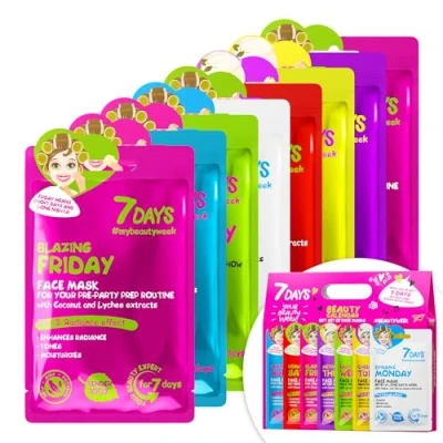 Afbeelding van 7days GIFT SET Beauty Calendar Masks Huidverzorgingsset, Maat: 224 g,