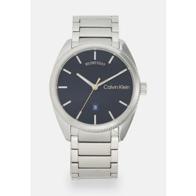 Afbeelding van Calvin Klein Progress Unisex Horloge silvercoloured/blue, Maat: One Size, Silver coloured/blue