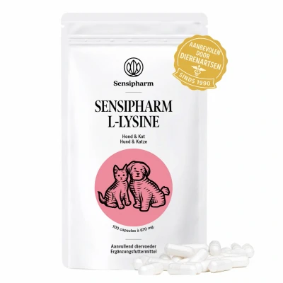 Afbeelding van Sensipharm L Lysine Hond &amp; Kat 100 capsules