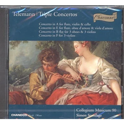 Afbeelding van Collegium Musicum 90, Simon Standage Telemann: Triple Concertos (CD)