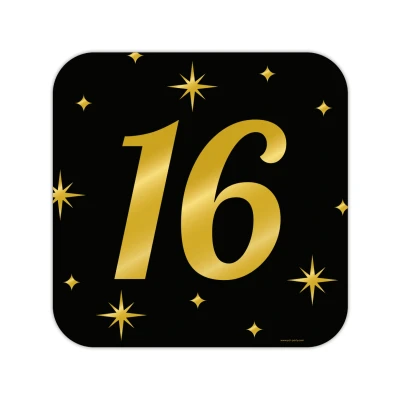 Image de Plaque de porte 16 ans Classy 50x50cm