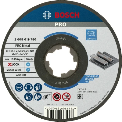 Afbeelding van Bosch Accessories Standard for Metal 2608619780 Doorslijpschijf recht 115 mm 1 stuk(s) Metaal