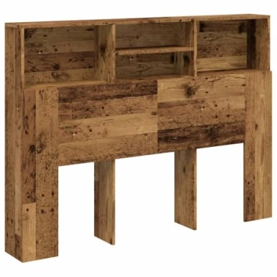 Afbeelding van vidaXL Hoofdbordkast 140x19x103,5 cm oud houtkleurig