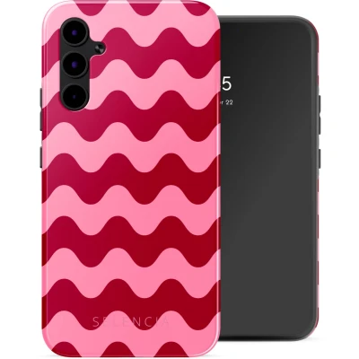 Afbeelding van Selencia Hoesje Geschikt voor Samsung Galaxy A34 (5G) Vivid Backcover Wave Vibes Lipstick
