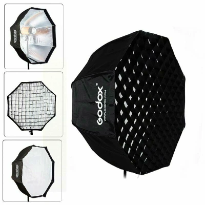 Afbeelding van Godox Softbox met paraplu aansluiting 95cm + grid