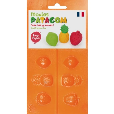 Afbeelding van Kunststof mal gum Klei Patagom Maak je eigen fruit