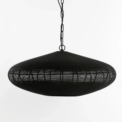 Afbeelding van Bahoto hanglamp Ø51x20 cm mat zwart