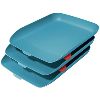 Afbeelding van Brievenbak Leitz Cosy set van 3 A4 sereen blauw