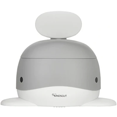 Image de Kindsgut Pot pour bébé, design de baleine adapté aux enfants et couleurs discrètes, toilette enfant l&#039;apprentissage la propreté, gris foncé