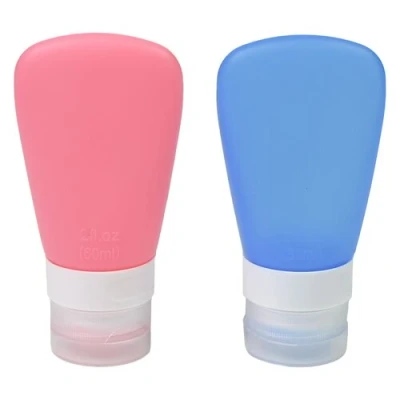 Afbeelding van Benson Reisflesjes Set Silicone Blauw/Roze 2 delig