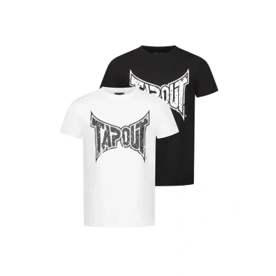 Afbeelding van Tapout Normale Passform Doppelpack Amboyn Tshirt print, Heren, Maat: Large, Black white