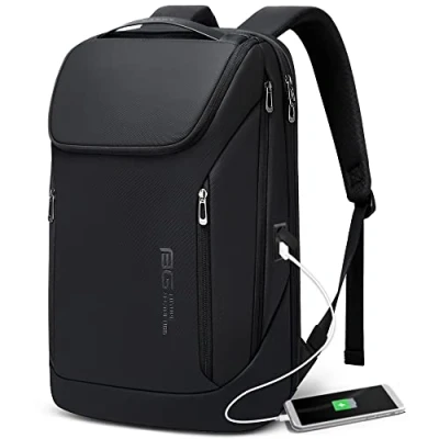 Afbeelding van BANGE Zakelijke Slimme Rugzak Waterdichte pasvorm 15,6 Inch Laptop met USB Laadpoort, Reizen Duurzame Rugzak, Noir
