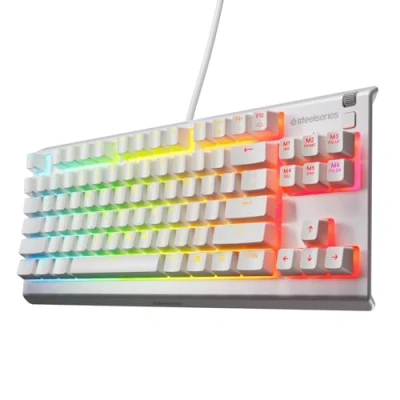 Afbeelding van SteelSeries Apex 3 TKL Wit RGB Gaming Toetsenbord US Qwerty IP32 Waterbestendig