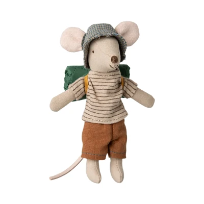 Afbeelding van Maileg knuffelmuis grote broer met magneten dunne strepen 13 cm