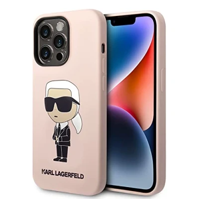 Afbeelding van Karl Lagerfeld iPhone 14 Pro Hardcase Backcover Ikonik NFT Magsafe Compatible Roze