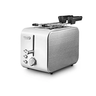 Afbeelding van De’Longhi CTX 2203.W broodrooster 2 snede(n) 550 W Zilver, Wit