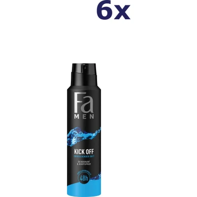 Afbeelding van 6x Fa Deospray Men Kick Off 150 ml