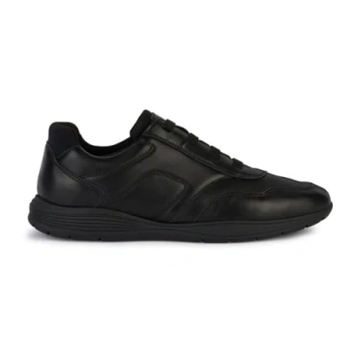 Afbeelding van Geox U Spherica EC2 Sneakers laag, Heren, Maat: 43.5, Black Leer en textiel